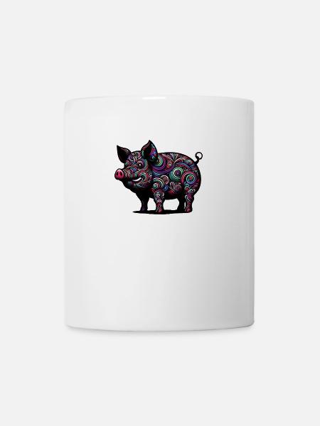 Colorful Pig - Mug - white
