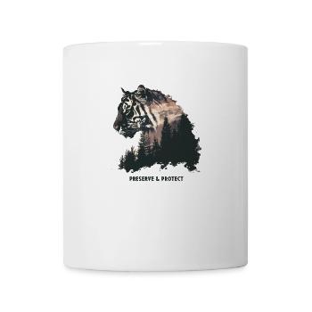 Preserve & Protect Tiger Wildkatze Jungle Raubtier - Tasse - Weiß - Vorne