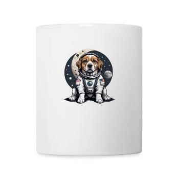 Hund Astronaut Dog Weltall Hundeliebe Geschenk - Tasse - Weiß - Vorne