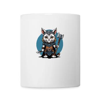 Cat Wikinger Viking Katze Geschenk Süß - Tasse - Weiß - Vorne