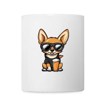 Chihuahua Hund Apres Ski Bier - Tasse - Weiß - Vorne