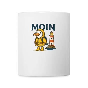 Moin Möwe Leuchtturm - Tasse - Weiß - Vorne