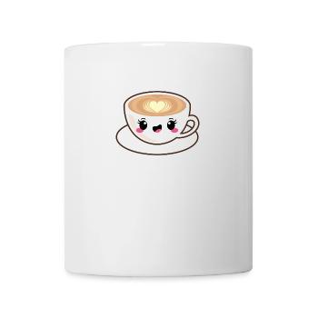 Kawaii cappuccino coffee - Mug - white - Front