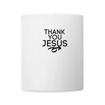 Danke Jesus Christian T-Shirt Bibel Slogan - Tasse - Weiß - Vorne