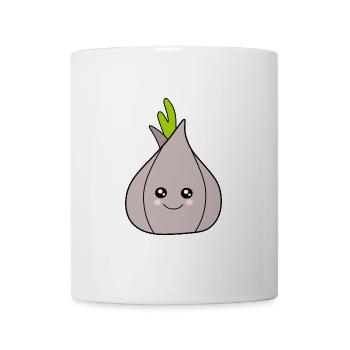 Kawaii Gemüse Zwiebel Knoblauch lustige Geschenke - Tasse - Weiß - Vorne