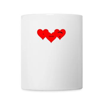 3 Herze - Tasse - Weiß - Vorne