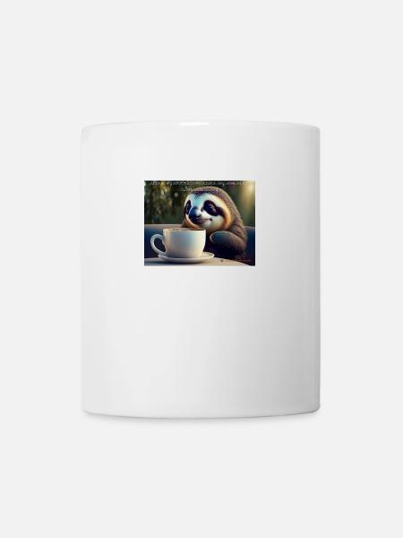 Caffeinated Sloth - Tasse - Weiß