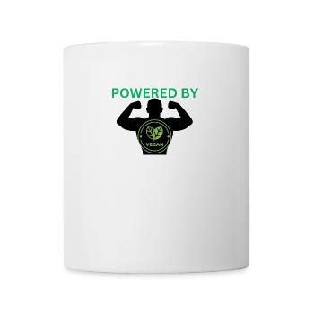 Veganer Stil mit Herz: Einzigartiges Design - Tasse - Weiß - Vorne