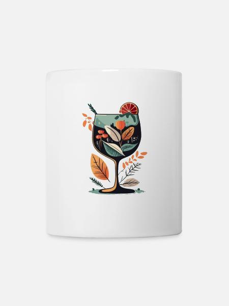 Botanical Wineglass Bloom - Mug - white