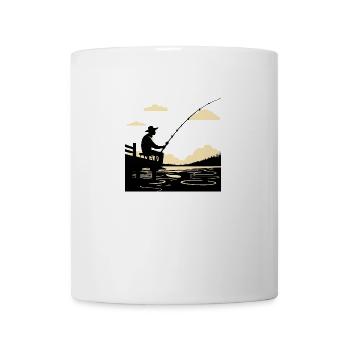 Fischer Zeichnung - Tasse - Weiß - Vorne
