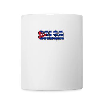 Salsa cubana avec le drapeau de Cuba - Mug blanc - blanc - Devant