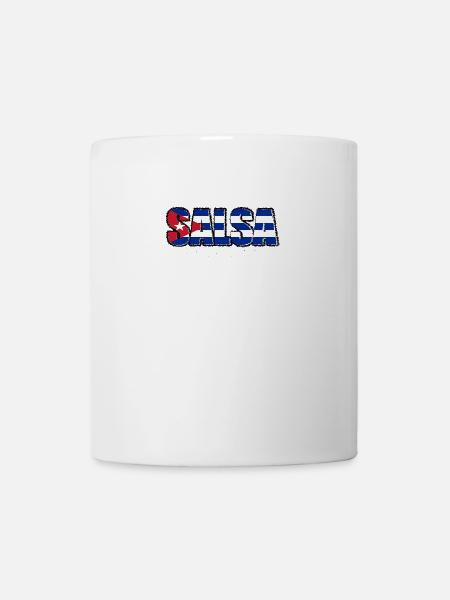 Salsa cubana with the flag of Cuba - Mug - white