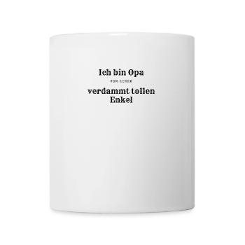 Ich bin Opa von einem verdammt tollen Enkel - Tasse - Weiß - Vorne