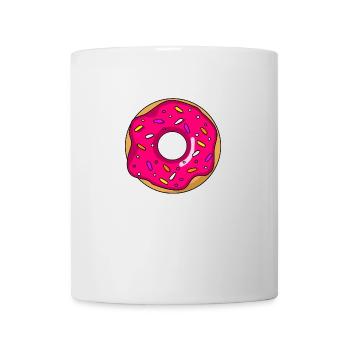 donut pink mit streusel - Tasse - Weiß - Vorne