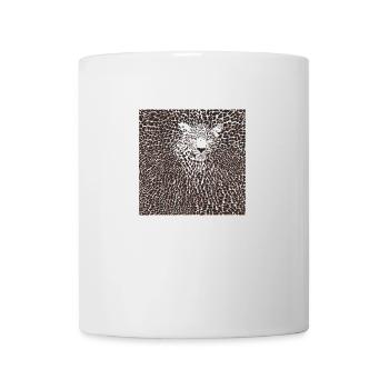 Leopard skin and head background - Tasse - Weiß - Vorne