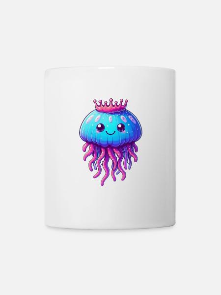 Eine Qualle mit Krone - Tasse - Weiß