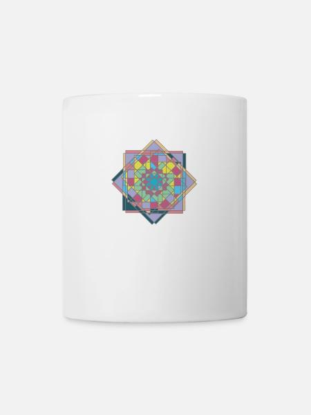 Geometrisches Motiv - Tasse - Weiß