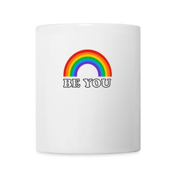 Sei du selbst - Gay Pride Regenbogen - Tasse - Weiß - Vorne