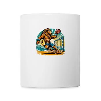 Löwe Beach Handball - Tasse - Weiß - Vorne