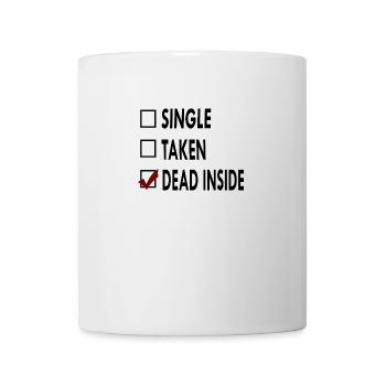 SINGLE noir blanc DEAD - Mug blanc - blanc - Devant