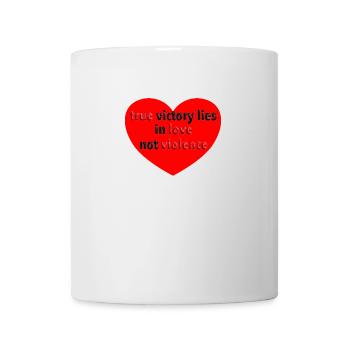 Amour et Paix Paix dans le monde - Mug blanc - blanc - Devant