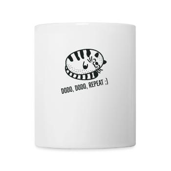 Dodo dodo repeat, gros chat endormi! - Mug blanc - blanc - Devant