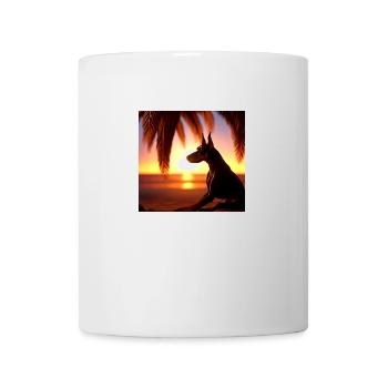 Sunset Doberman - Mug - white - Front