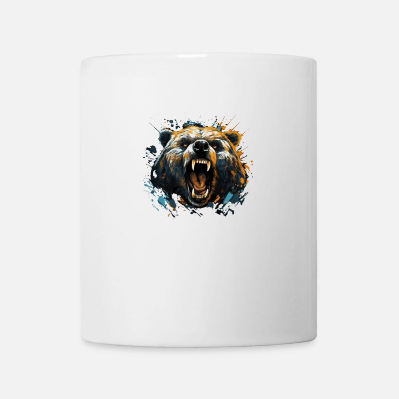Strong angry grizzly - Mug - white