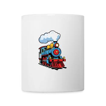 Locomotive à vapeur colorée pour les petits cheminots - Mug blanc - blanc - Devant