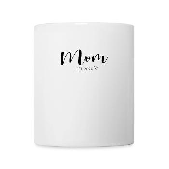 Mama seit 2024 Mom est 2024 Mutter Schwanger Baby - Tasse - Weiß - Vorne