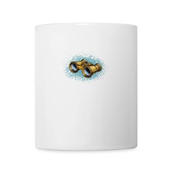 Das antike goldene Fernglas in Retro Design. - Tasse - Weiß - Vorne