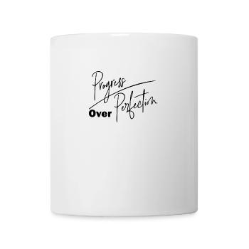 DZ00012 Fortschritt vor Perfektion - Tasse - Weiß - Vorne