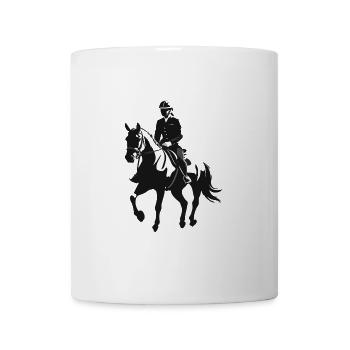 Horse and Rider - Equestrian Design - Mug - white - Front