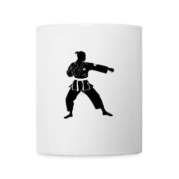 Karate Fighter - Martial Arts Sports Sticker - Tasse - Weiß - Vorne