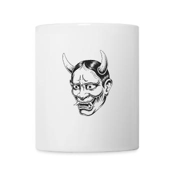 Masque Hannya - Design démone japonais - Mug blanc - blanc - Devant