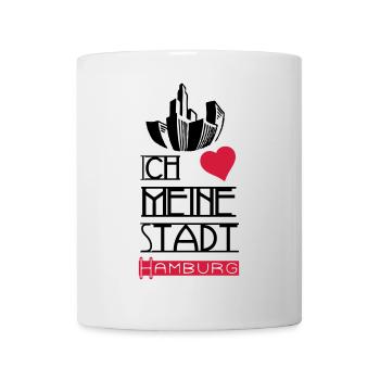 Stadt Liebe Hamburg Deutschland Spruch Geschenk - Tasse - Weiß - Vorne
