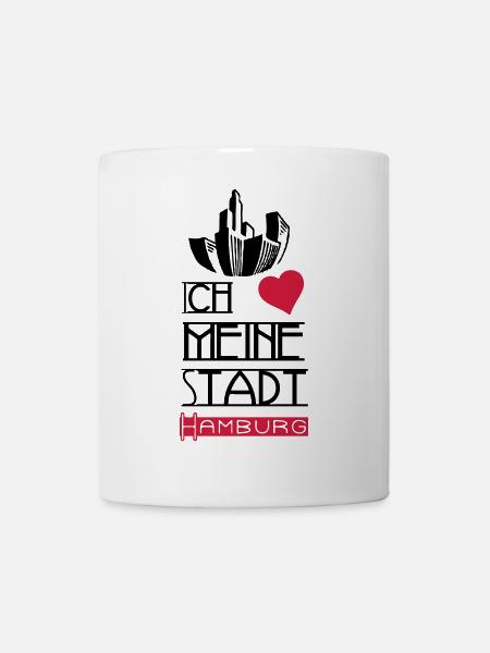 Stadt Liebe Hamburg Deutschland Spruch Geschenk - Tasse - Weiß