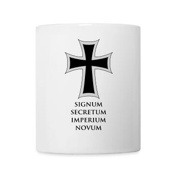 Ritterliches Kreuz – Latein-Shirt - Tasse - Weiß - Vorne