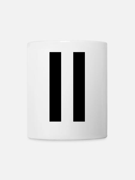 Pause symbole signe cadeau - Mug blanc - blanc