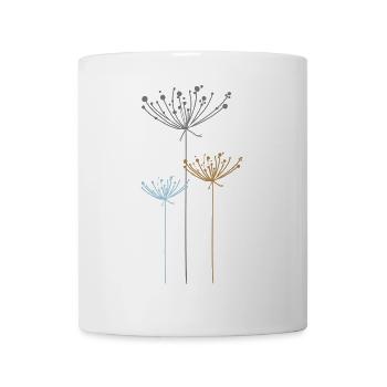 Blüte - Pflanze -Floral - Tasse - Weiß - Vorne
