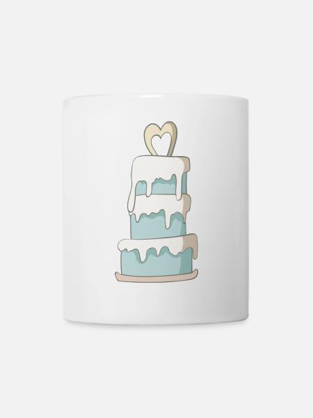 Hochzeitstorte - Tasse - Weiß