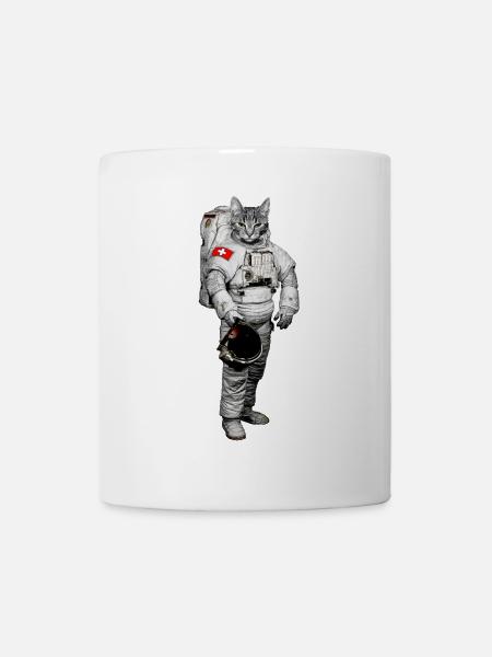 Weltraum Katze - Tasse - Weiß