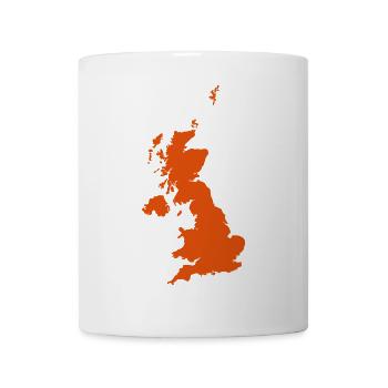 Silhouette Great Britain orange - Mug - white - Front