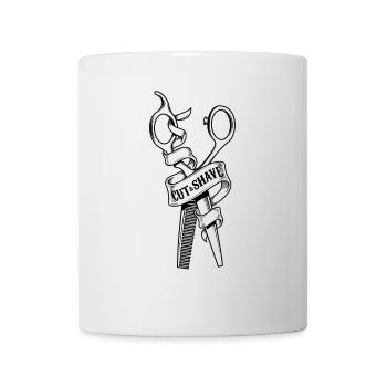Frisörin Schere - Tasse - Weiß - Vorne