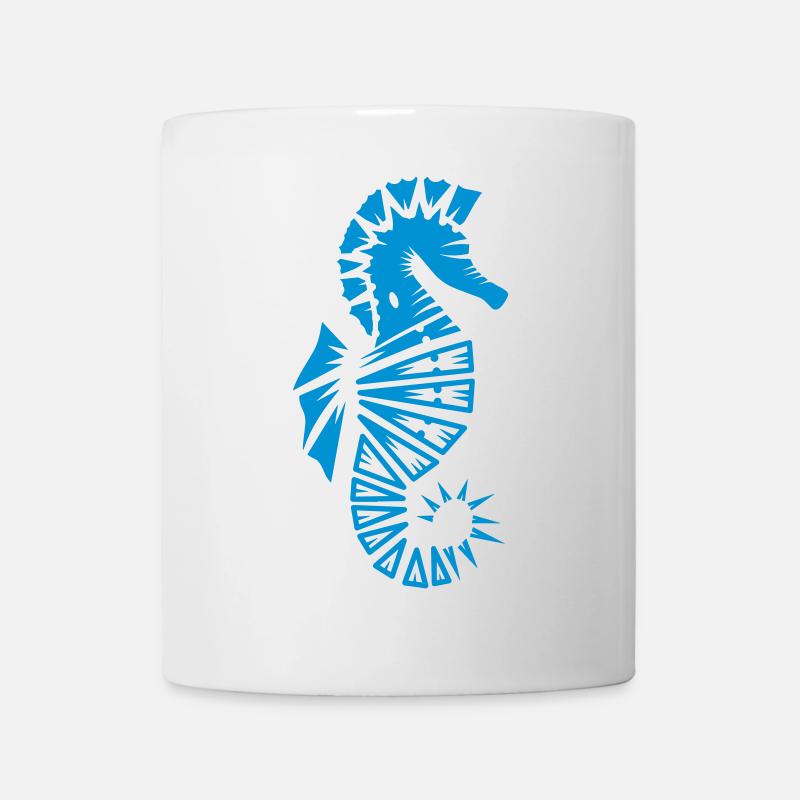 Seepferdchen stilisiert - Tasse - Weiß