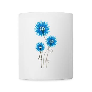 Beautiful Blue Flowers - Spring - Summer - Nature - Mug - white - Front