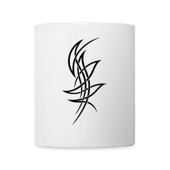 Filigranes Tribal Tattoo Ornament - Tasse - Weiß - Vorne