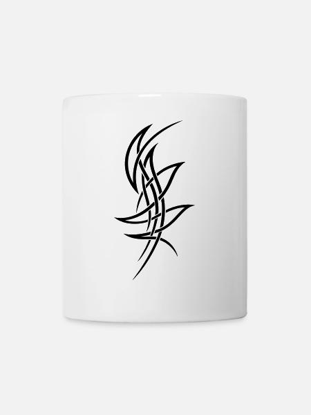 Ornement de tatouage tribal très filigrane. - Mug blanc - blanc