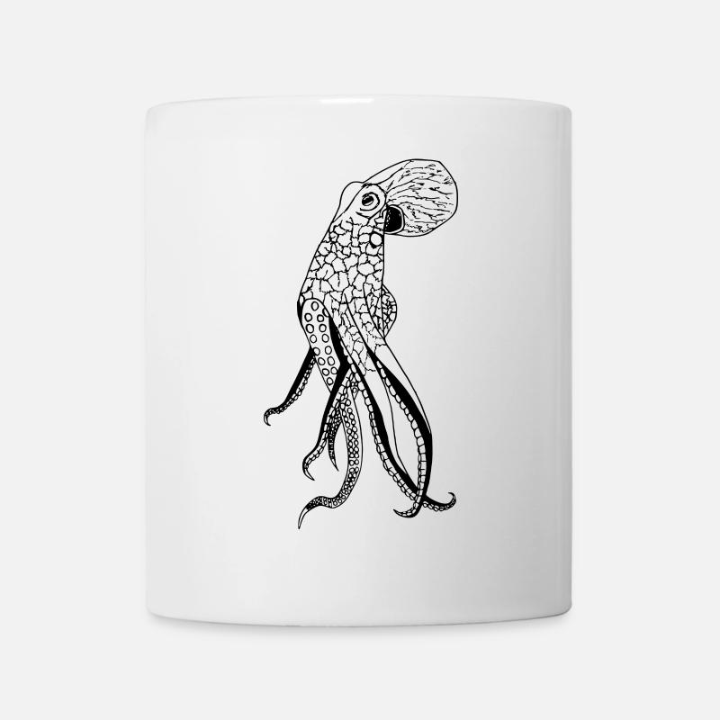 Octopus sea drawing - Mug - white