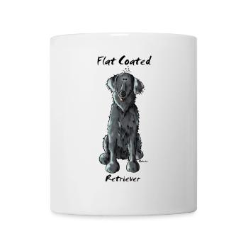 Witziger Flat Coated Retriever - Hund - Tasse - Weiß - Vorne